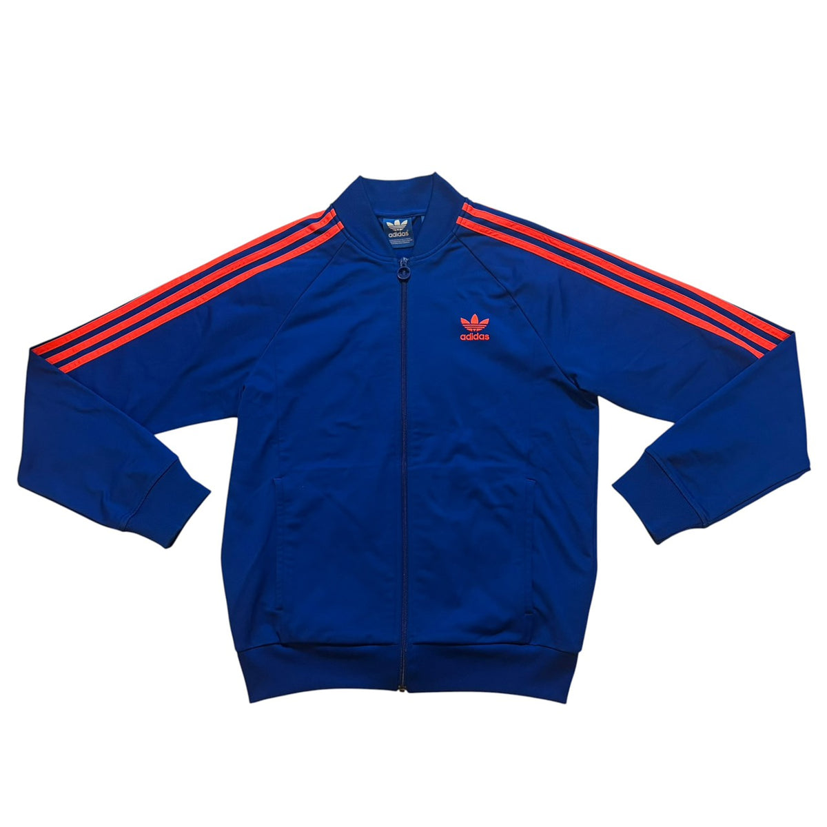 adidas アディダス スーパースター トラックジャケット ブルーxオレンジ  L