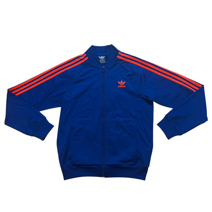 adidas アディダス スーパースター トラックジャケット ブルーxオレンジ  L