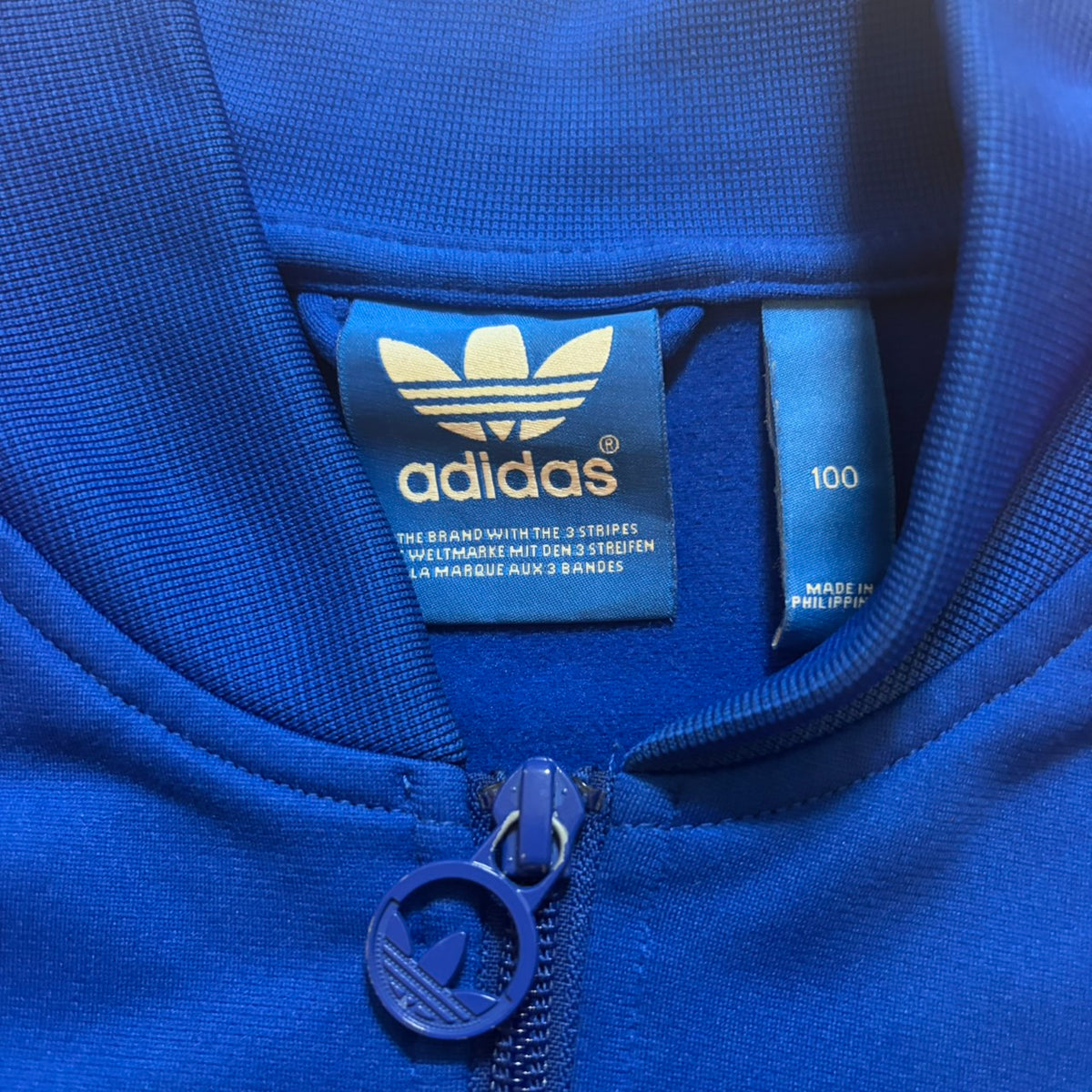 adidas アディダス スーパースター トラックジャケット ブルーxオレンジ  L