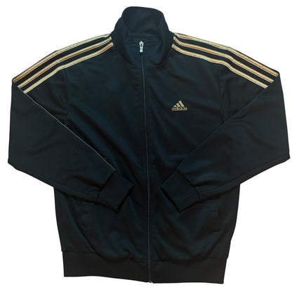 adidas アディダス トラックジャケット ジャージ ブラック×ゴールド S