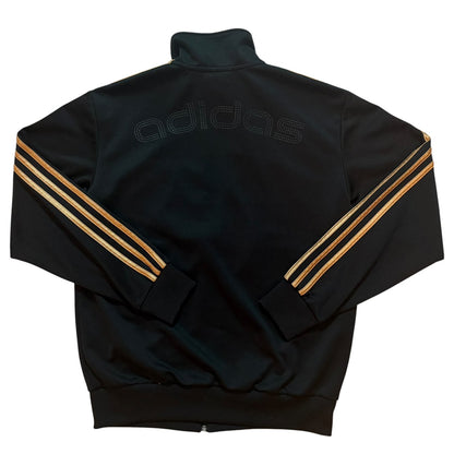 adidas アディダス トラックジャケット ジャージ ブラック×ゴールド S