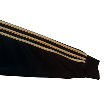 adidas アディダス トラックジャケット ジャージ ブラック×ゴールド S