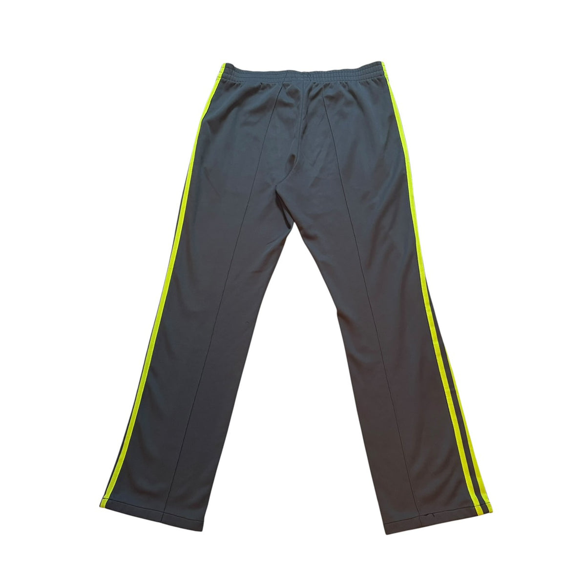 adidas アディダス トラックパンツ ジャージ グレー×ネオンイエロー M