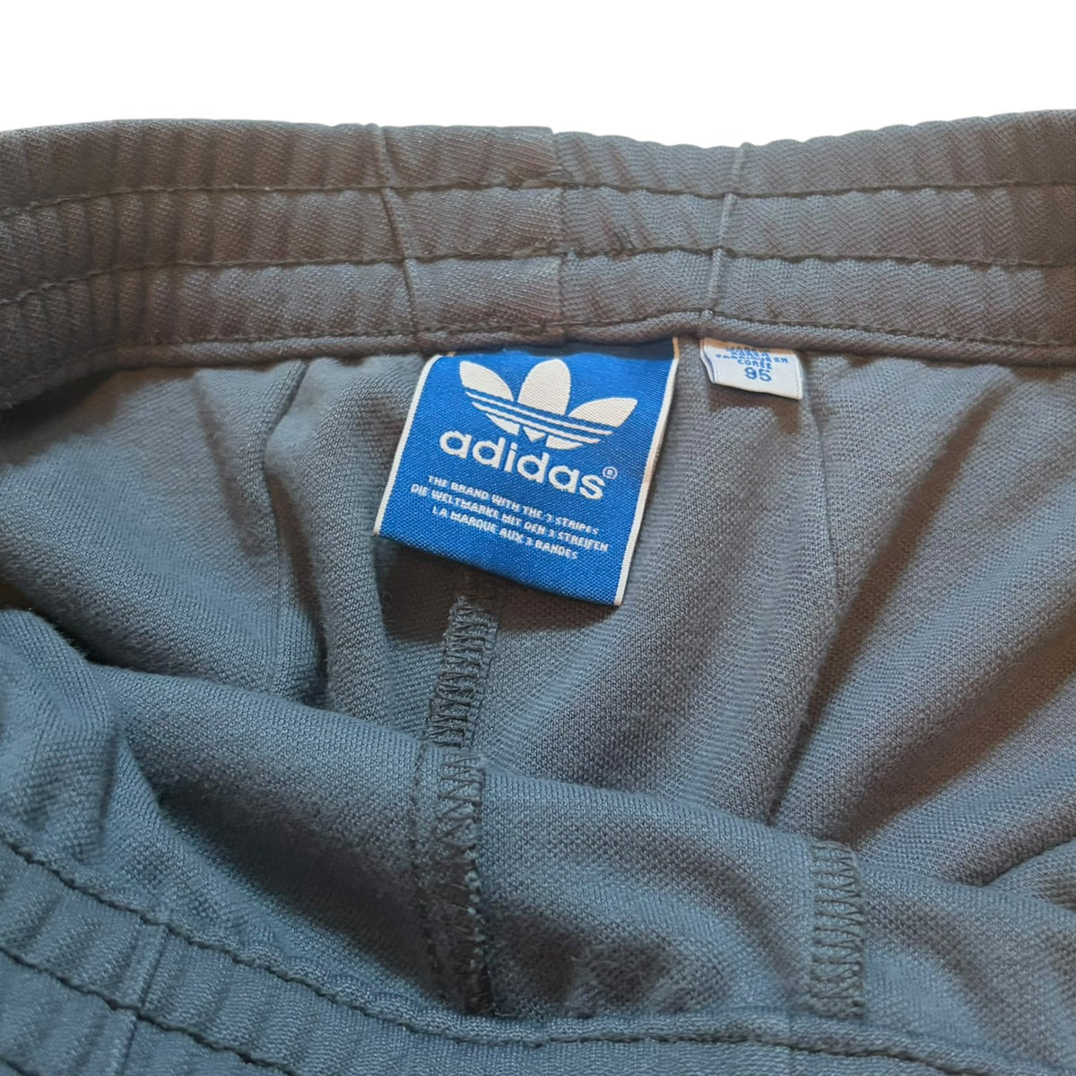 adidas アディダス トラックパンツ ジャージ グレー×ネオンイエロー M