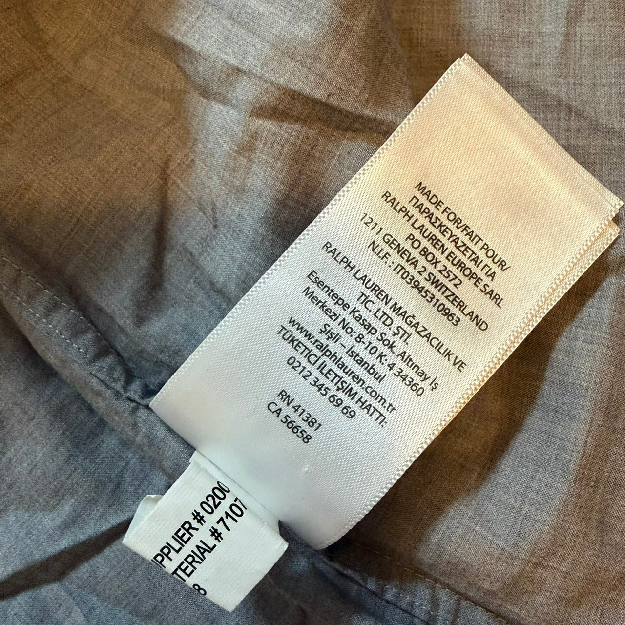 POLO RALPH LAUREN ポロ ラルフローレン 長袖シャツ グレー L相当