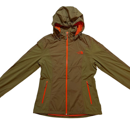 THE NORTH FACE ナイロンジャケット カーキ×オレンジ M