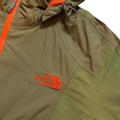 THE NORTH FACE ナイロンジャケット カーキ×オレンジ M