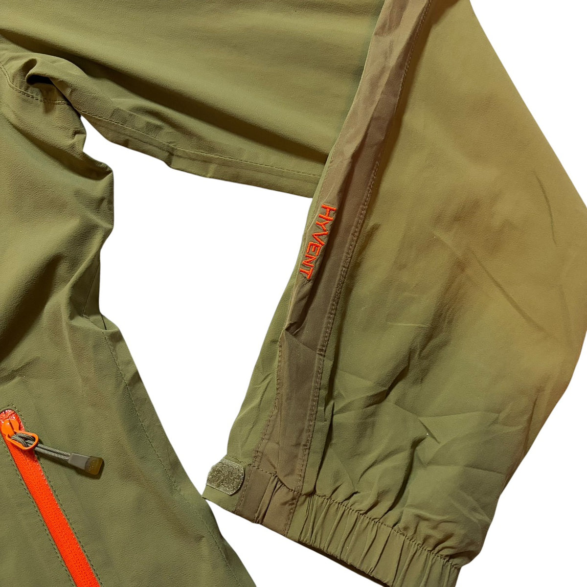 THE NORTH FACE ナイロンジャケット カーキ×オレンジ M