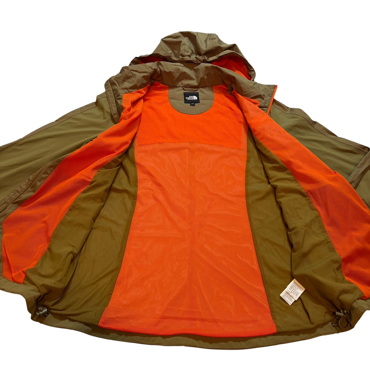 THE NORTH FACE ナイロンジャケット カーキ×オレンジ M