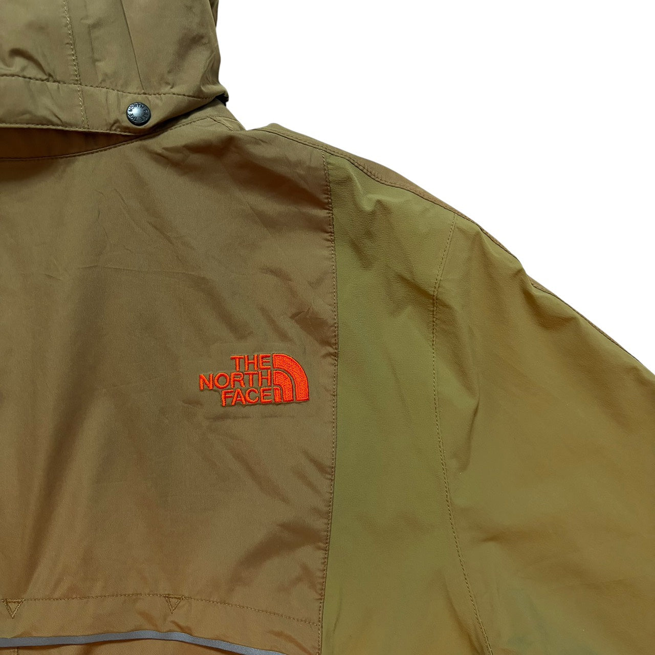 THE NORTH FACE ナイロンジャケット カーキ×オレンジ M