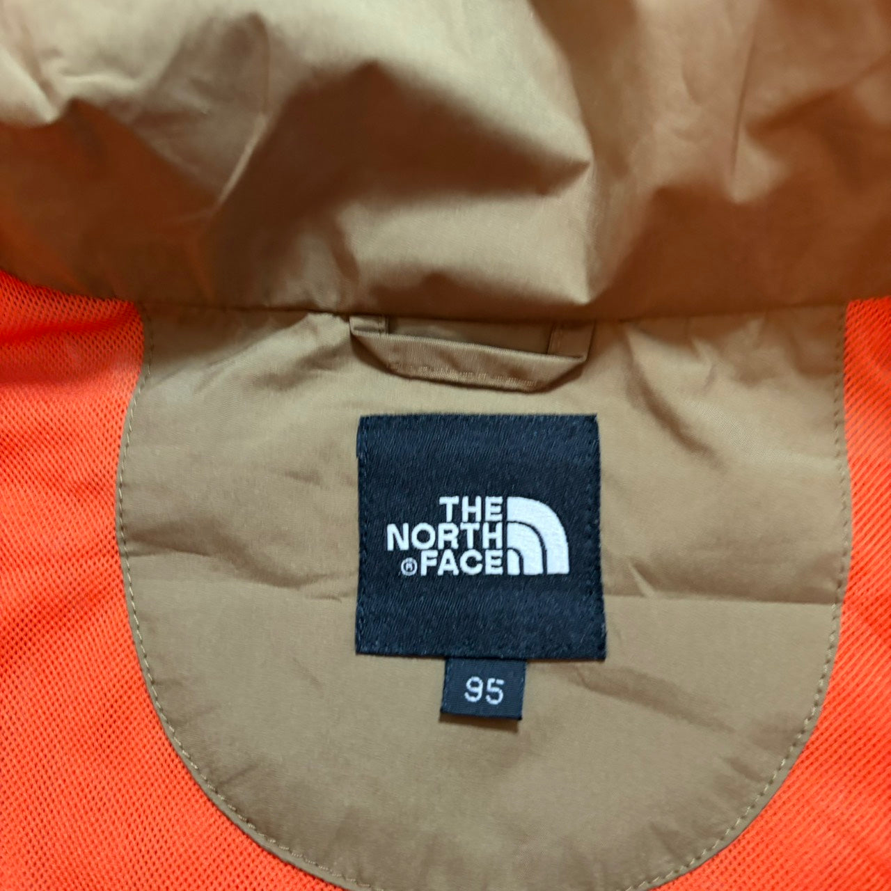 THE NORTH FACE ナイロンジャケット カーキ×オレンジ M