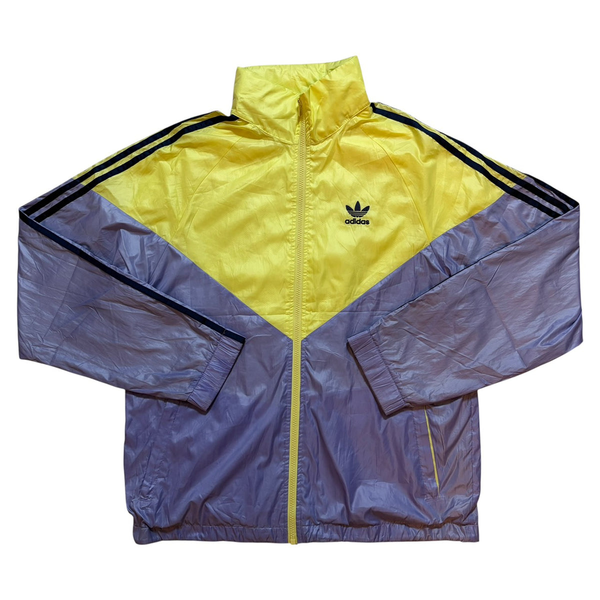 adidas アディダス ナイロンジャケット 3ストライプ マルチカラー M