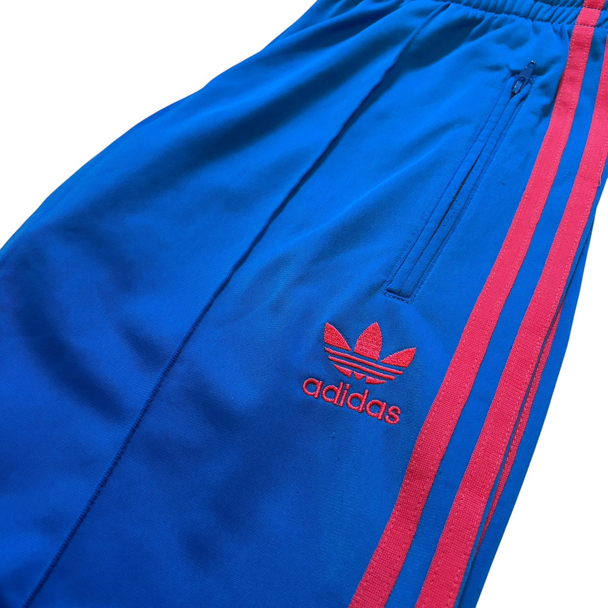 adidas アディダス トラックパンツ ファイヤーバード ブルーXオレンジ XS