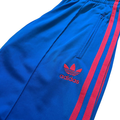 adidas アディダス トラックパンツ ファイヤーバード ブルーXオレンジ XS
