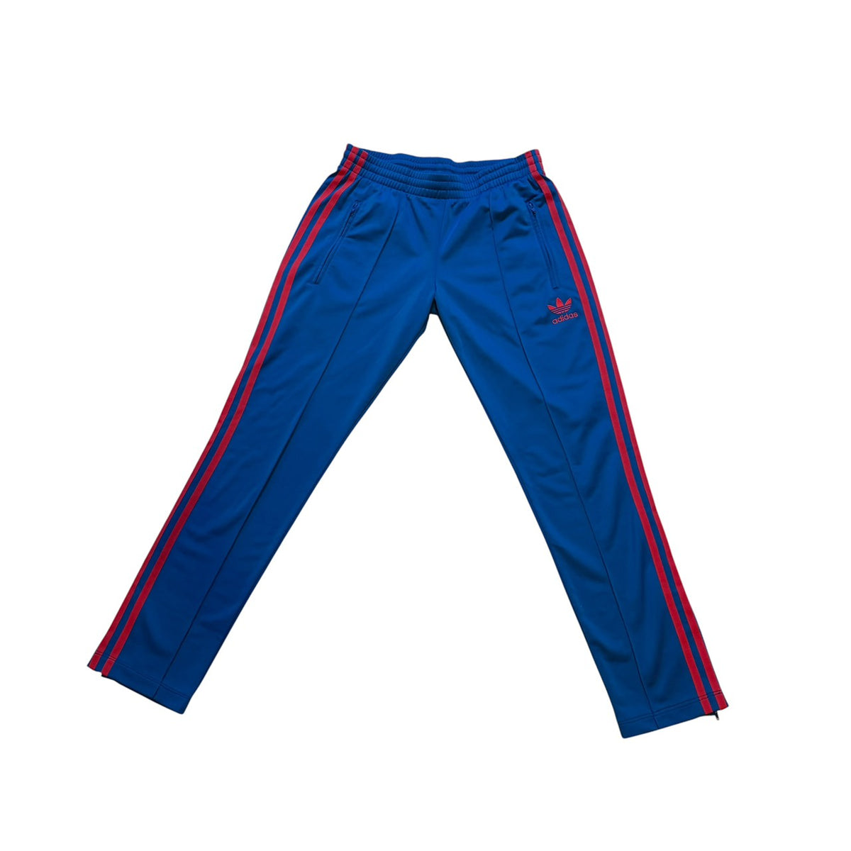 adidas アディダス トラックパンツ ファイヤーバード ブルーXオレンジ XS