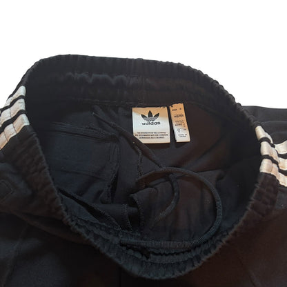 adidas アディダス 3S トラックパンツ トレフォイルロゴ刺繍 ブラック ジャージ S