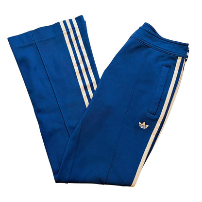 adidas アディダス フレアトラックパンツ ジャージ ブルー レディース S