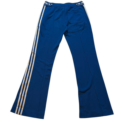 adidas アディダス フレアトラックパンツ ジャージ ブルー レディース S