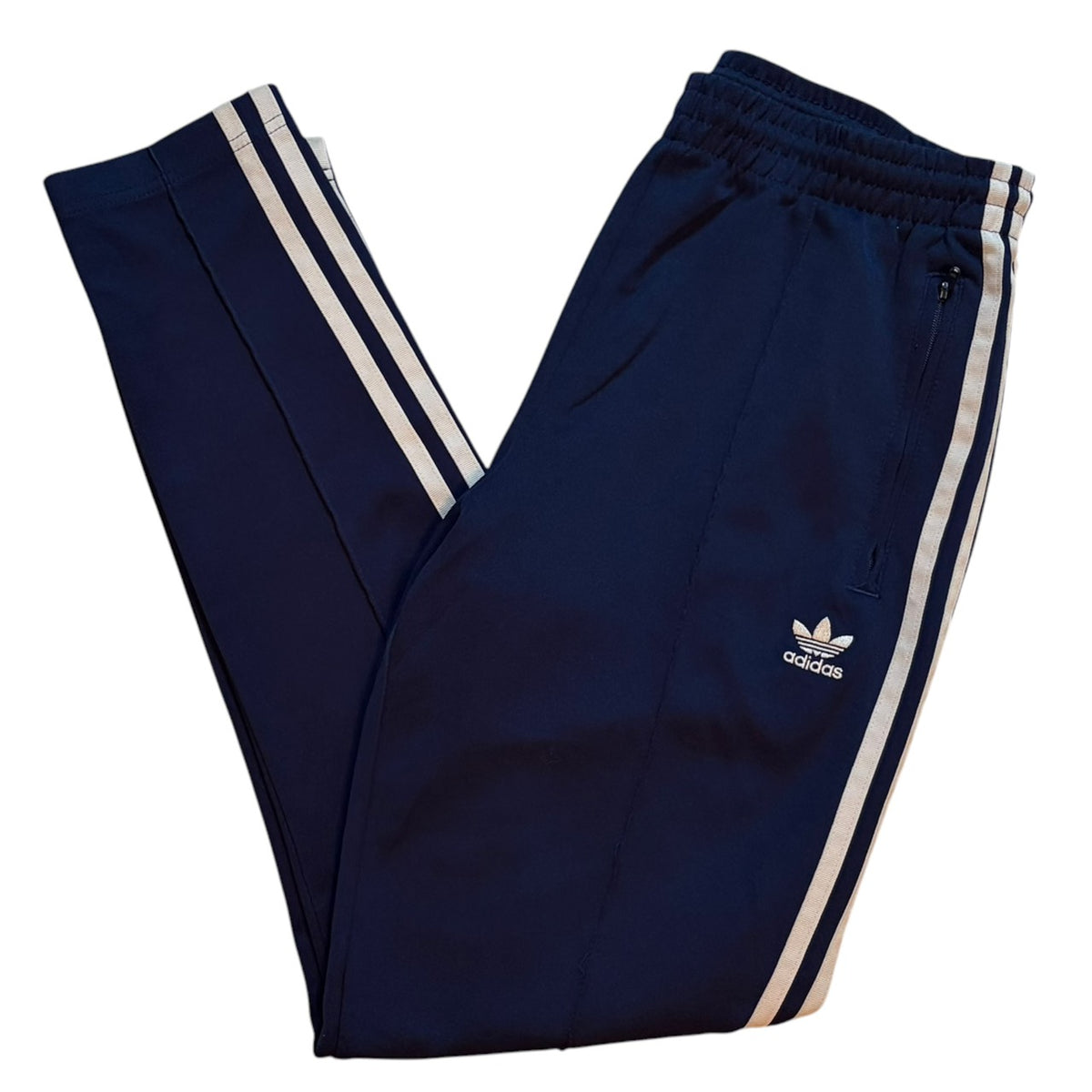 adidas アディダス スーパースターシリーズ トラックパンツ ジャージ　ネイビー M