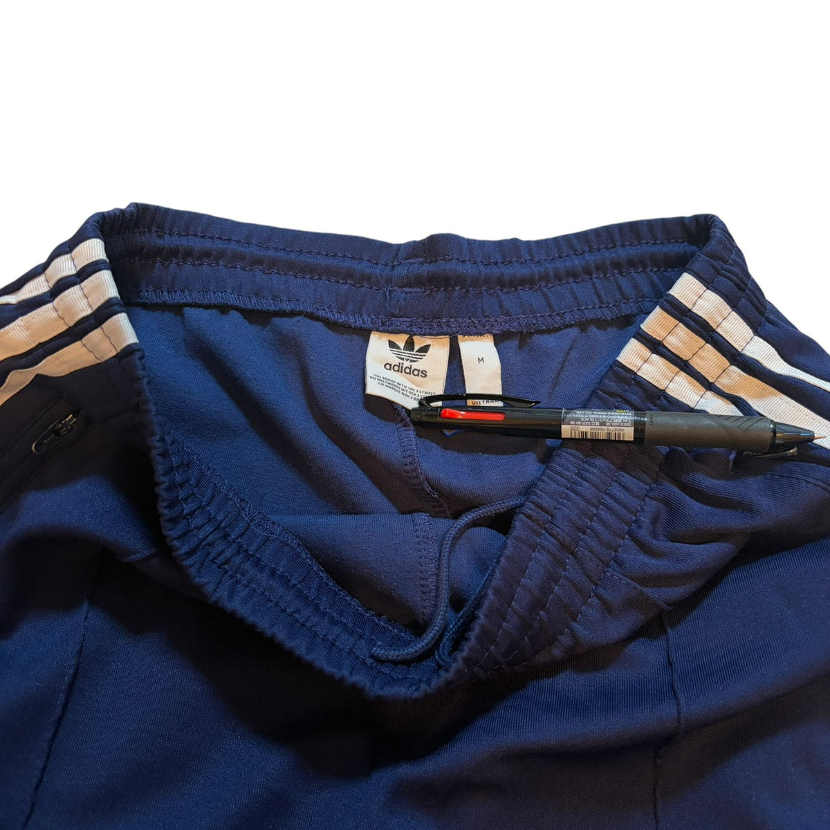 adidas アディダス スーパースターシリーズ トラックパンツ ジャージ　ネイビー M