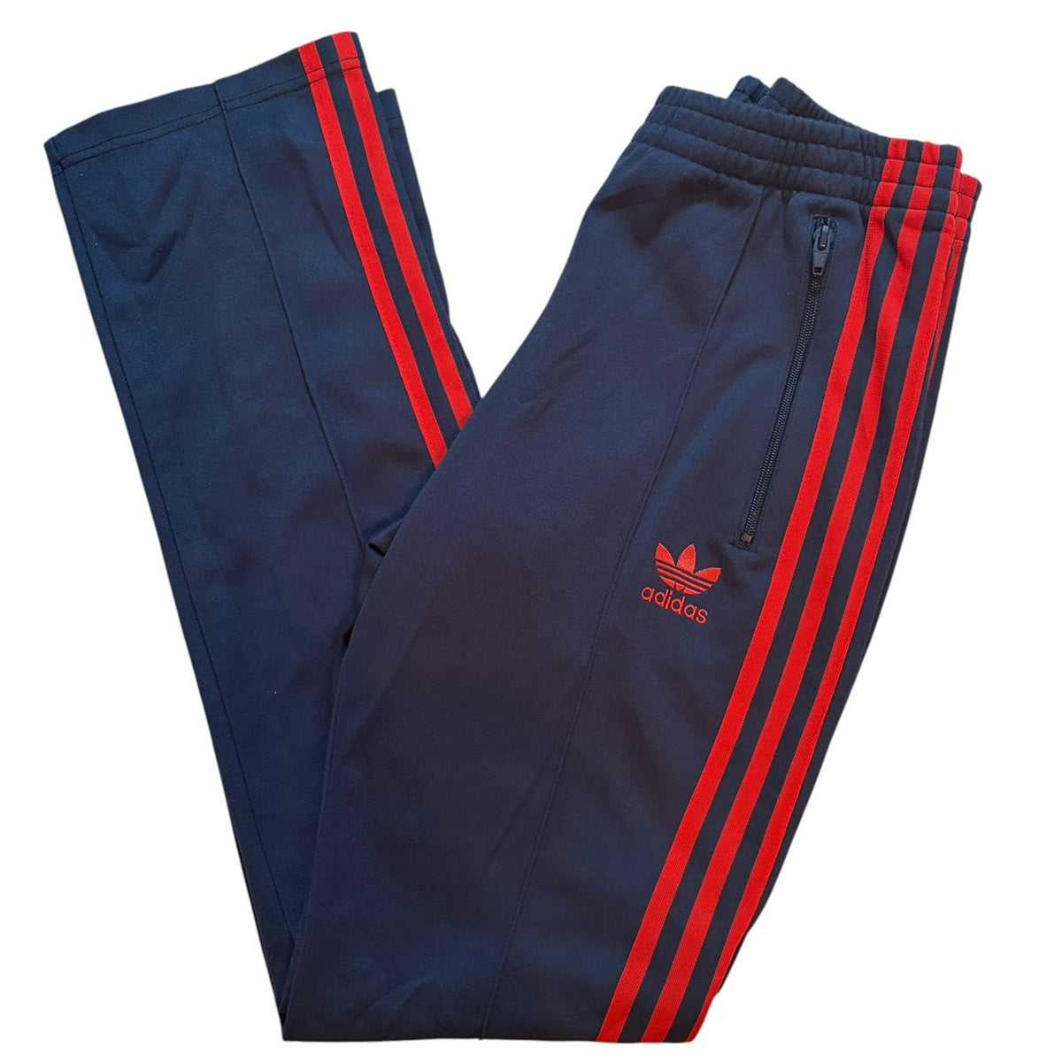 adidas アディダス ヨーロッパシリーズ トラックパンツ ジャージ ネイビー×レッド M