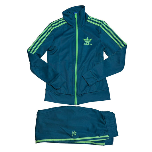 セット品　adidas ジャージ+パンツ　グリーン　90サイズS相当 管理番号B-014